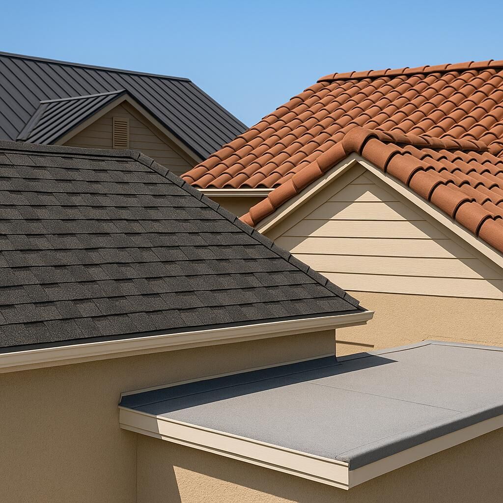 Finished tile roof on a home